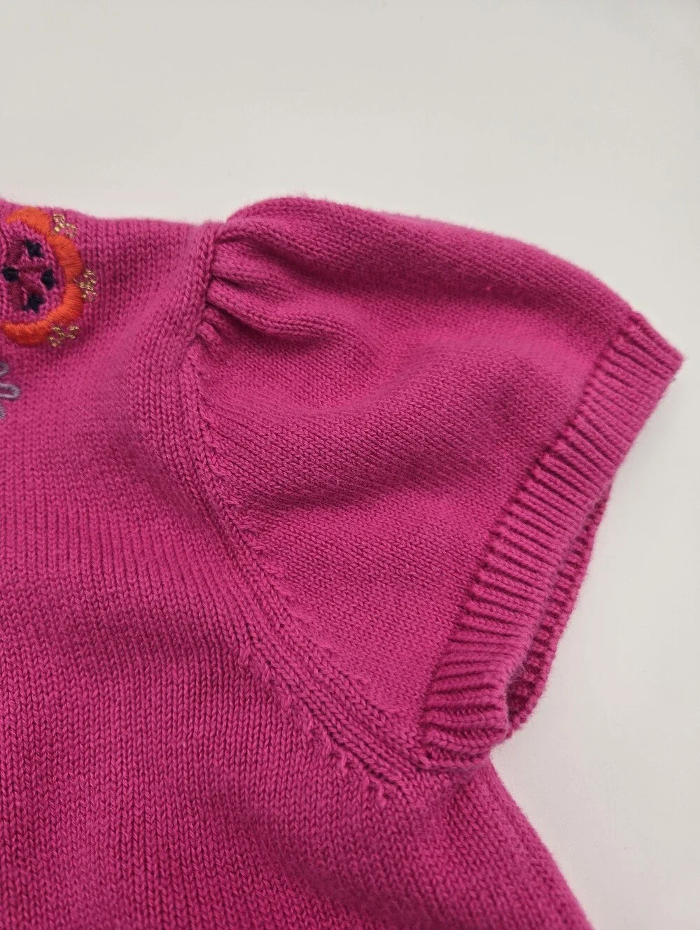 Gymboree Pink Floral Embroidered Cotton Cardigan Sweater Toddler Girl Size 5T